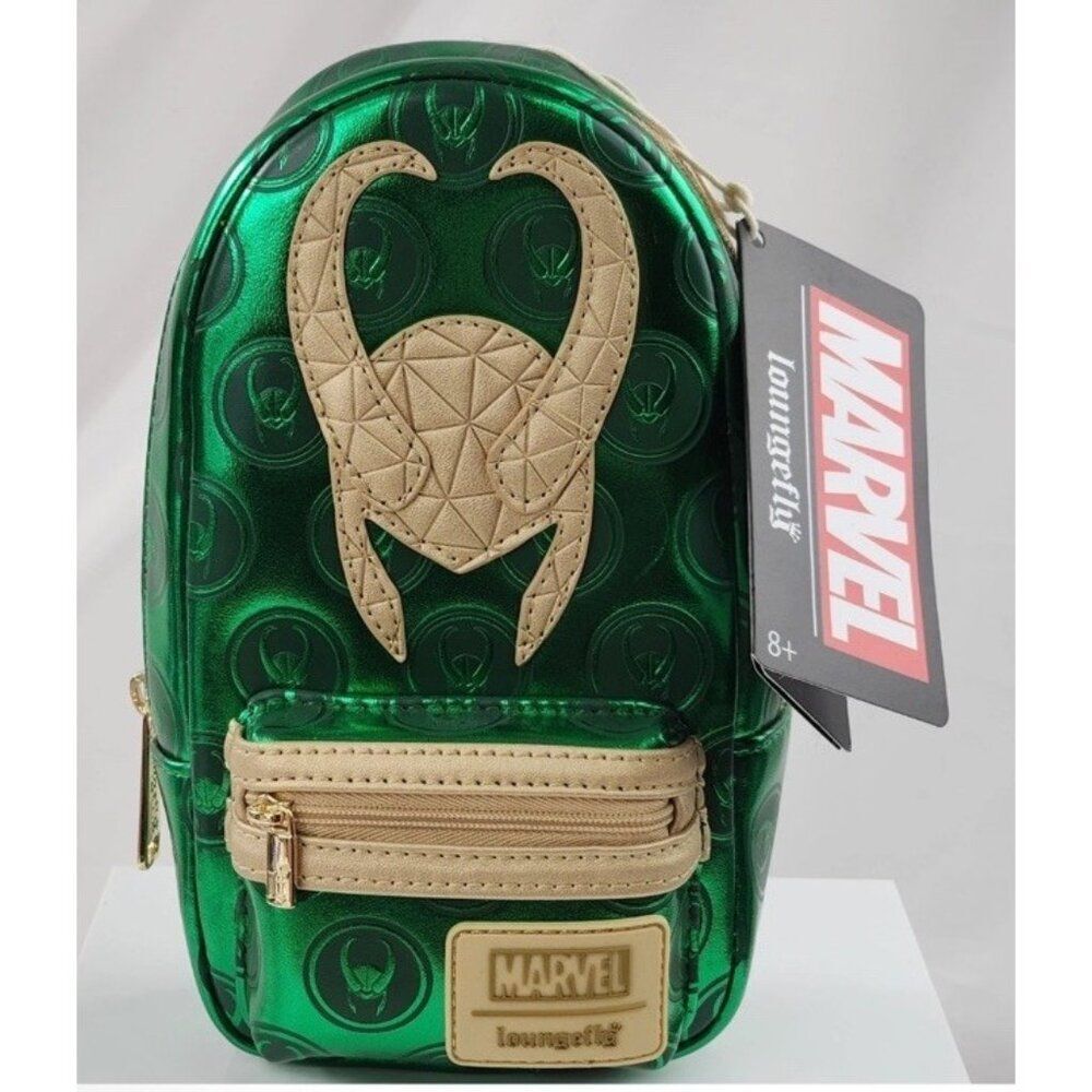 Loungefly Marvel Loki Metal Drip Pencil Case Backpack Purse Attachment New NWT